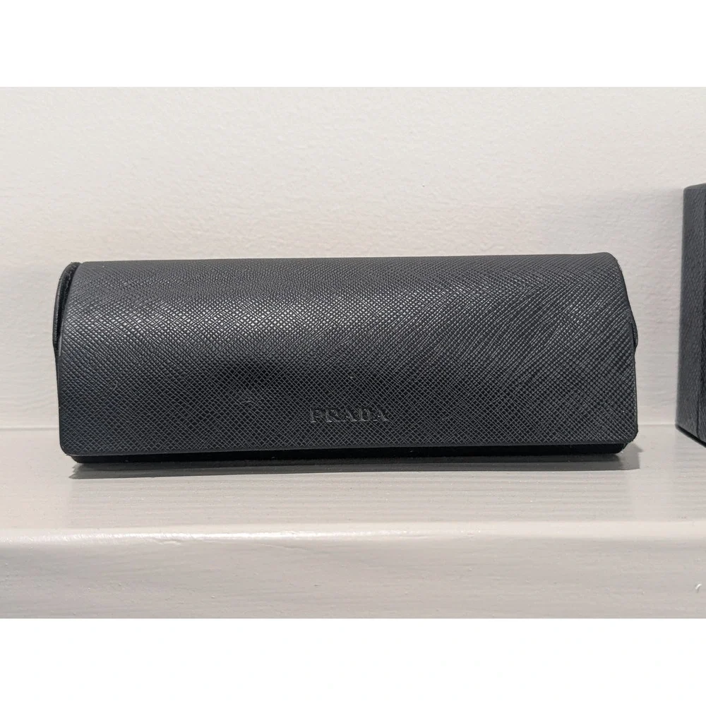 Prada Black Saffiano Eyeglass Case with Original Box